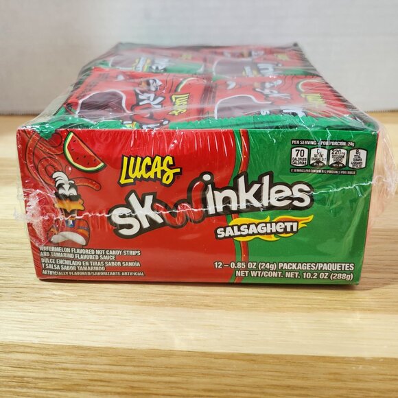 Lucas Skwinkles 12ct Salsagheti Sandia Watermelon Mexican Candy - Picture 3 of 4